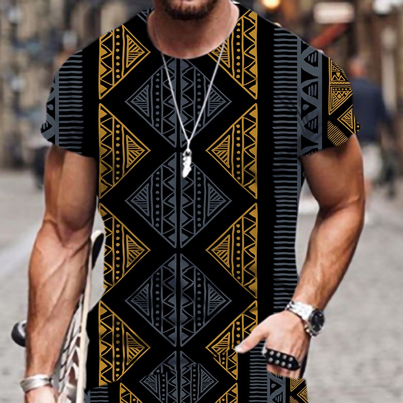 Regular Fit Short Sleeve Shirt - Random Mixed Panel - Tribal Batik