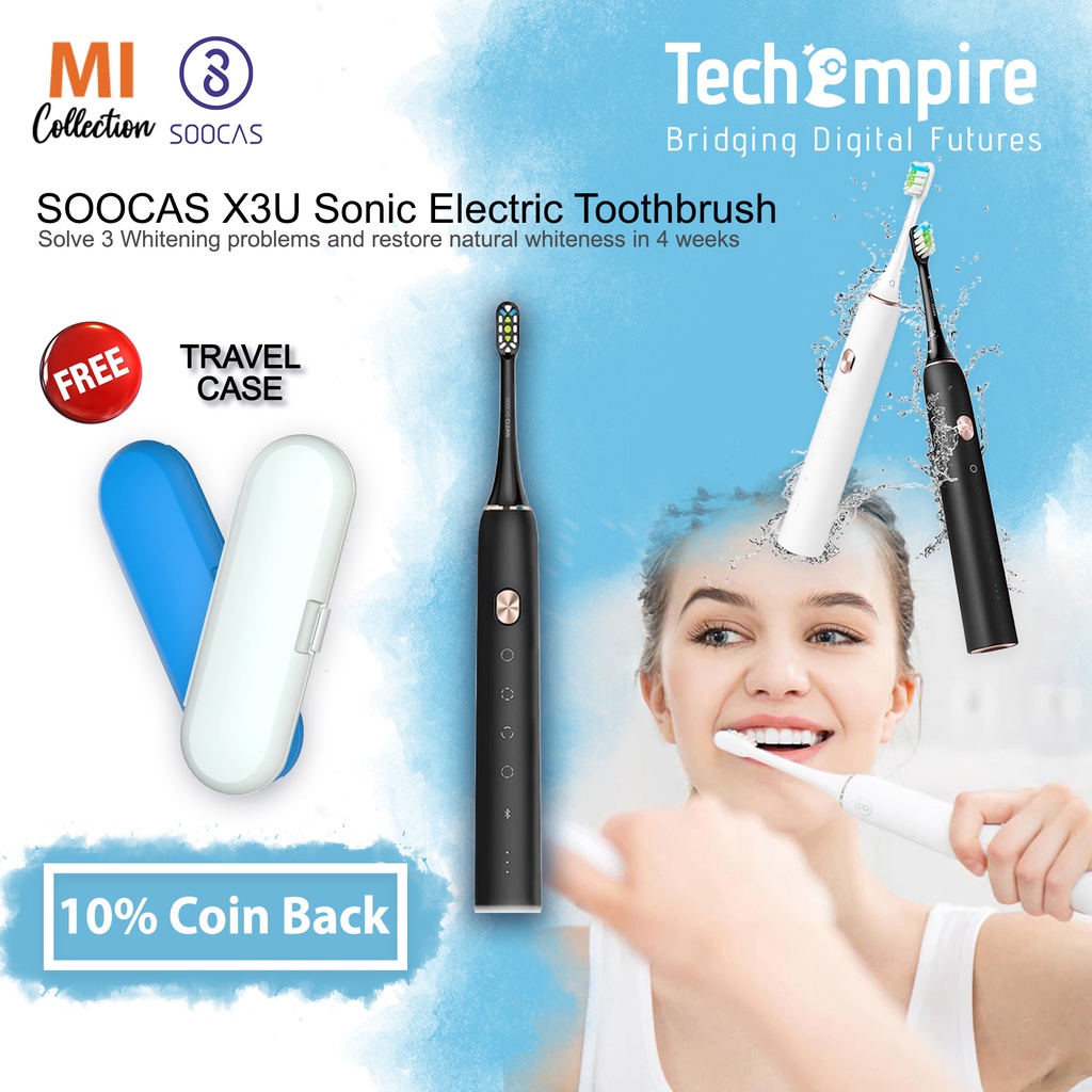 SOOCAS X3U Sonic Electric Toothbrush Adult USB Rechargeable IPX7 Waterproof Ultrasonic Tooth Brush Travel Box Van Gogh