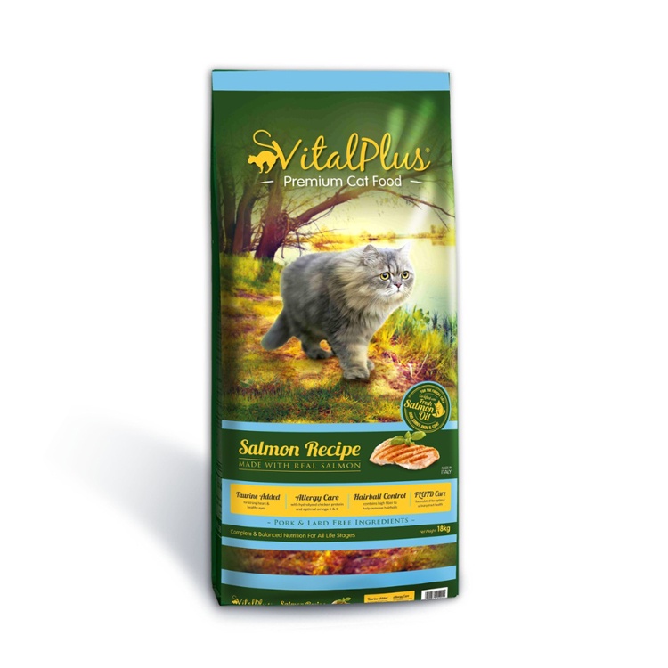 VITALPLUS PREMIUM CAT FOOD 18kg CHICKEN / SALMON MAKANAN KUCING ...