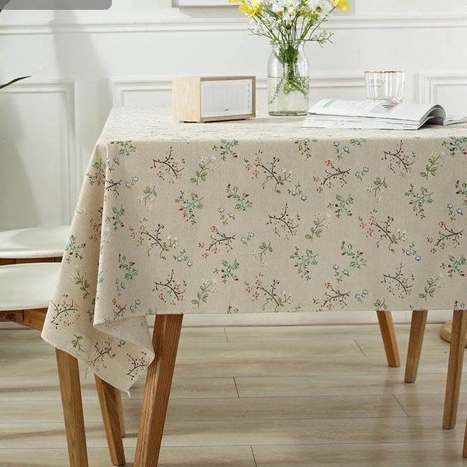 Table Cloth Cotton Linen Tablecloth Gardenia Printed Tablecloth ...