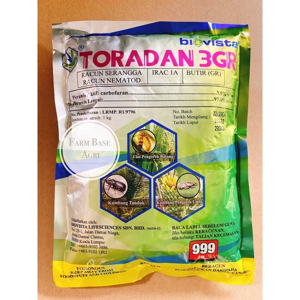 1kg Toradan 3g Insecticide Racun Serangga Anai Anai Kumbang Tanduk