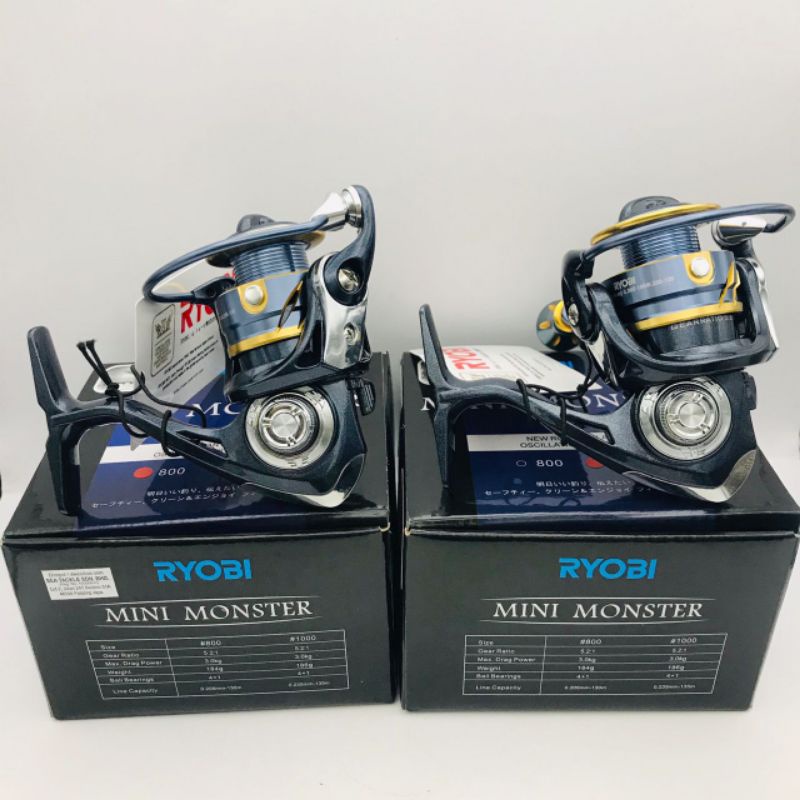 RYOBI MINI MONSTER SPINNING REEL 800/1000 | Shopee Malaysia