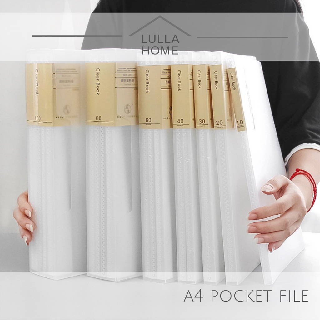 LullaHome A4 Transparent Clear Pocket File Document File Music Seet ...