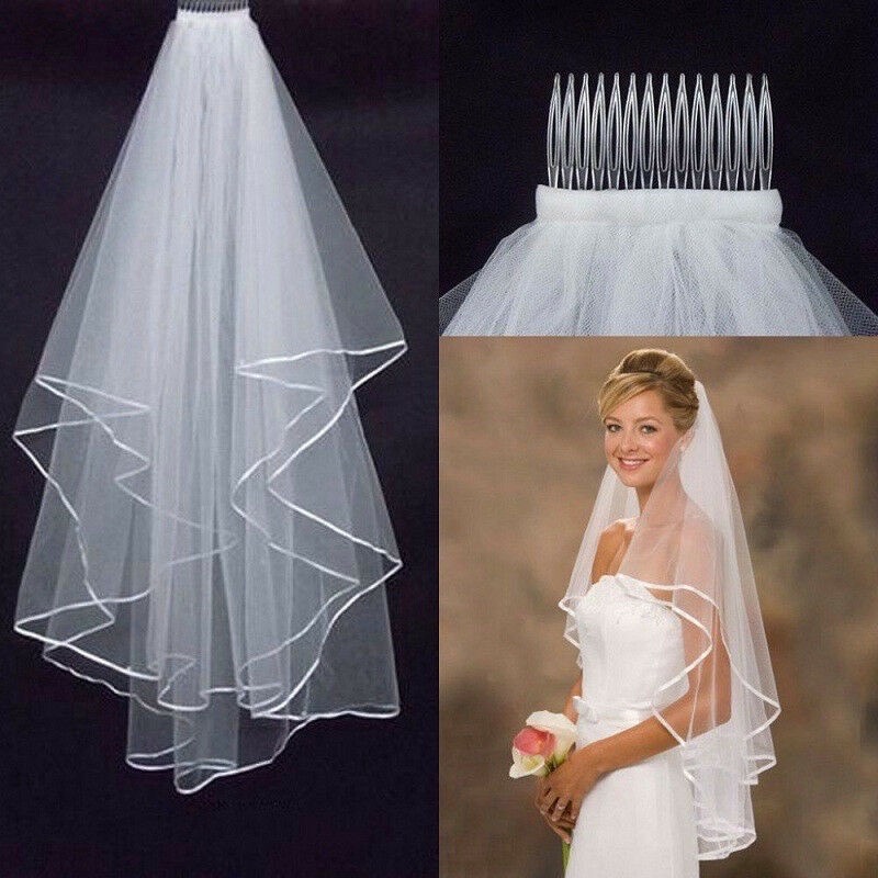 Ready Stock White Bridal Veil Bride To Be Party Props Bridal Shower ...