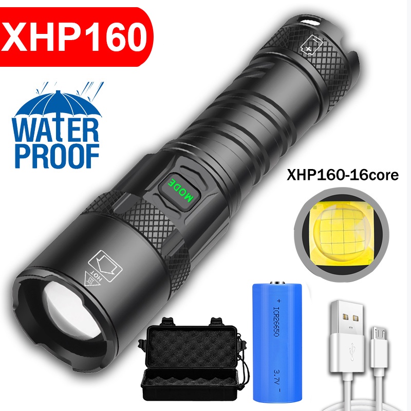 Rechargeable Led Flashlights 120000 High Lumens Flashlight XHP160.8 Powerful - View #4
