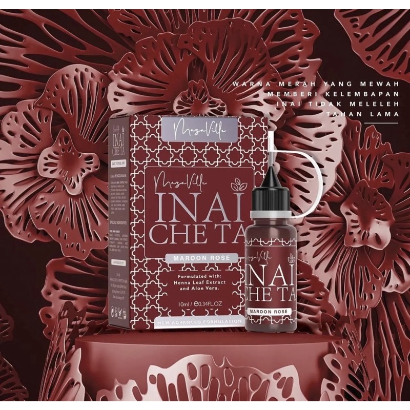 ‼️READYSTOk‼️ INAI CHE TA VIRAL ORIGINAL MAROON ROSE 10ML | Shopee Malaysia
