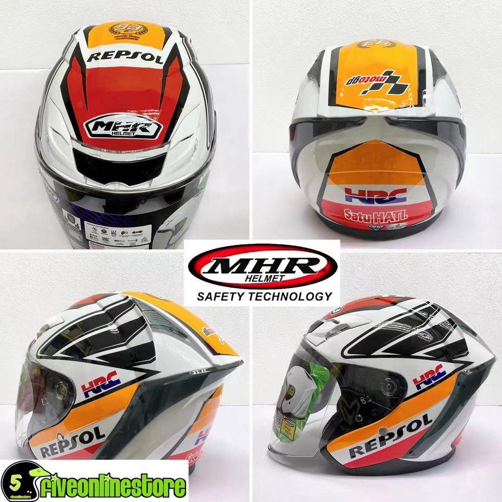 MHR BEATZ OF622 White Repsol Honda Edition Helmet READY STOCK Design ...