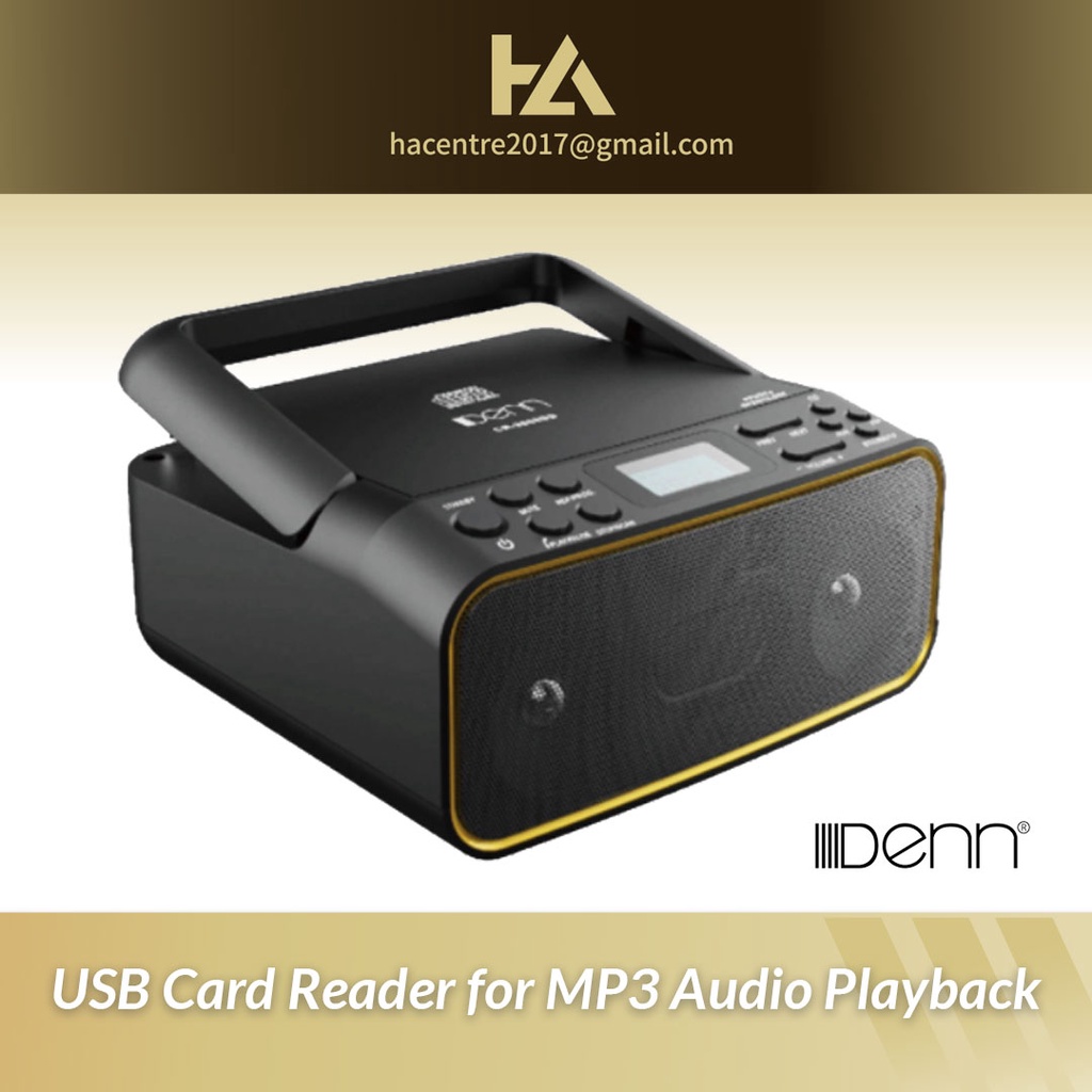 Denn AC/DC Rechargeable Portable CD Boombox (USB, Bluetooth, 2 Colours ...