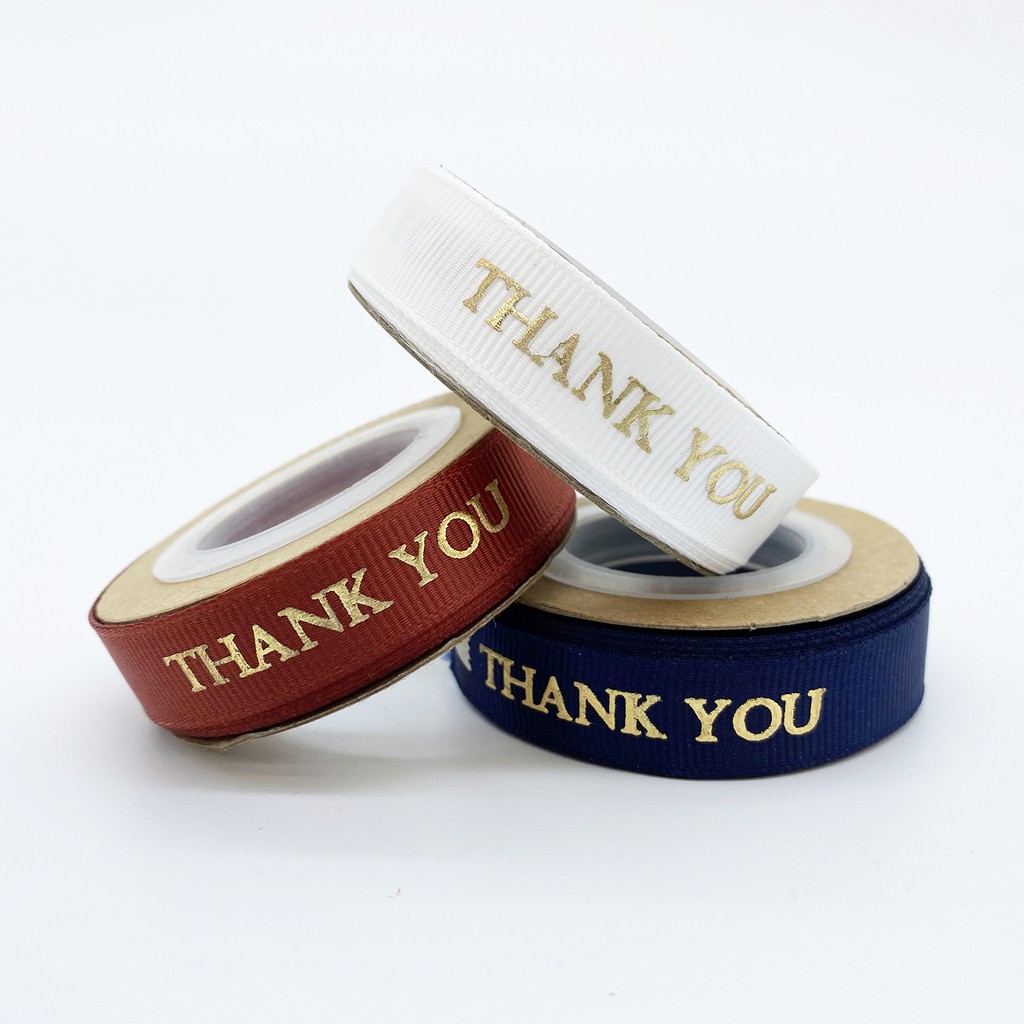 Thank You Ribbon 9 meter Roll 1.5cm Width Doorgift DIY Gift Box Premium ...