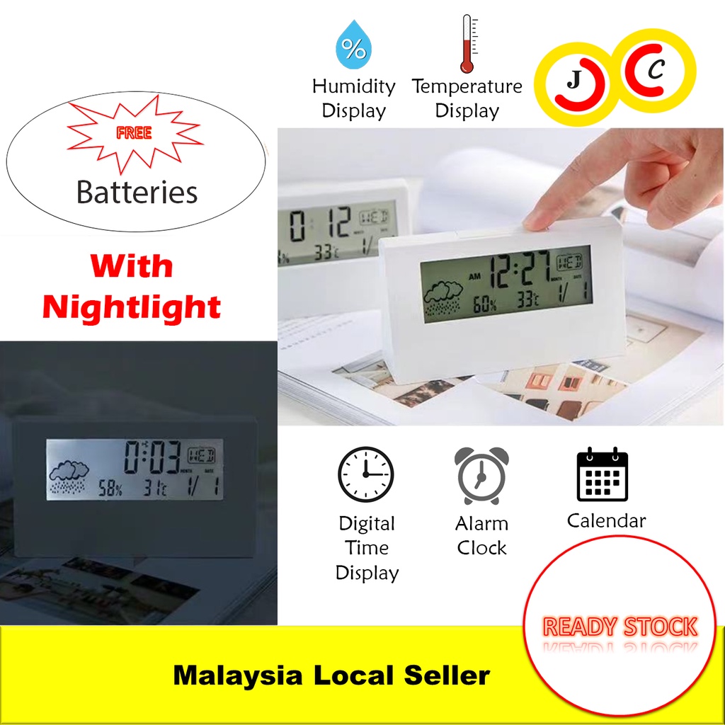 Digital LCD Multifunctional AlarmClock With Weather Temperature ...