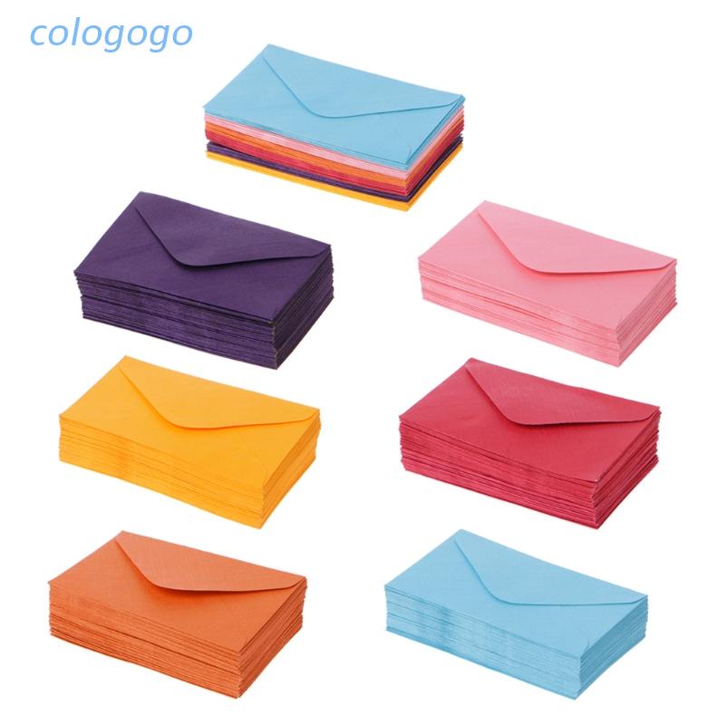 COLO 50Pcs Retro Blank Mini Paper Envelopes Wedding Party Invitation ...