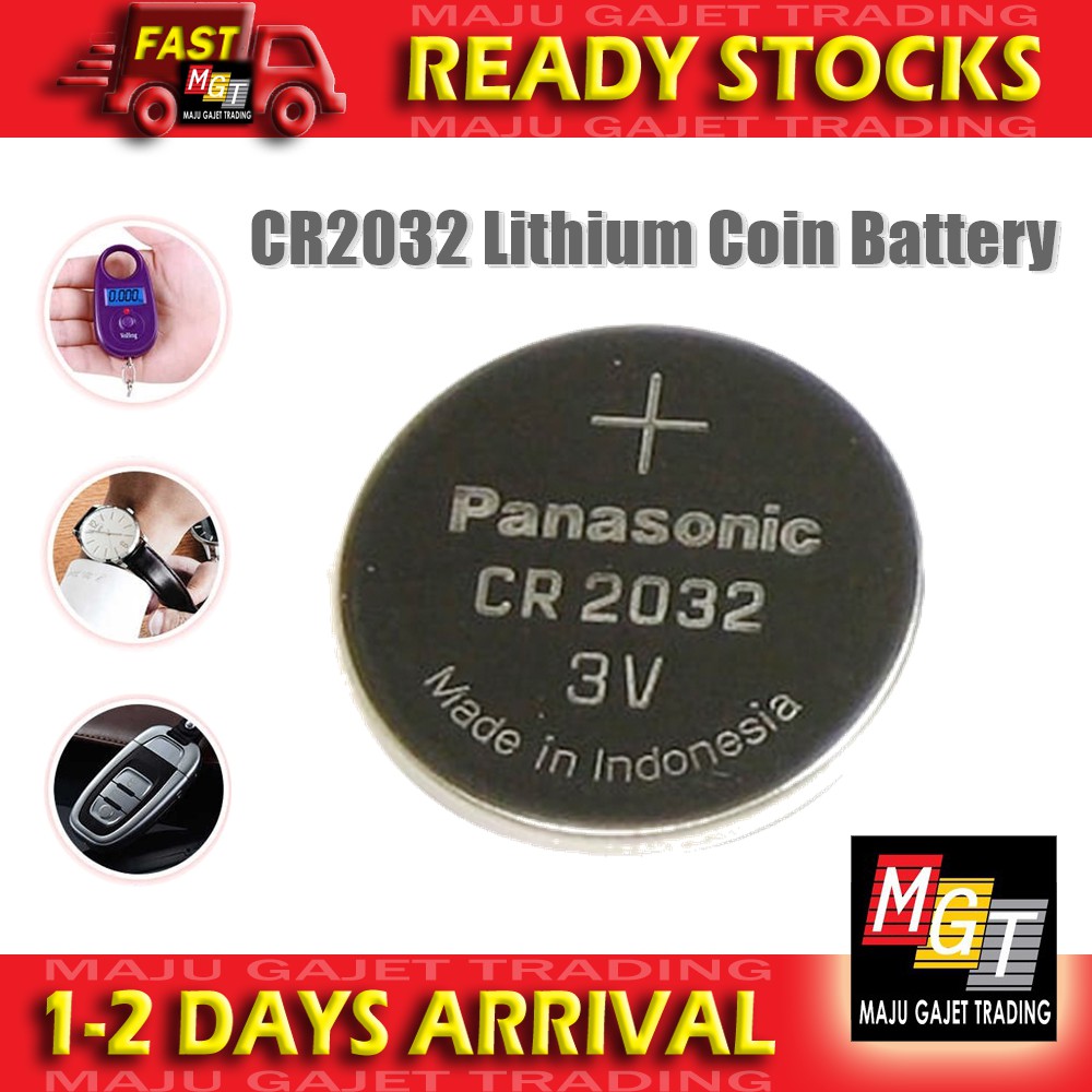 Panasonic CR2032 Coin Lithium Battery for G-Shock Casio Calculator ...