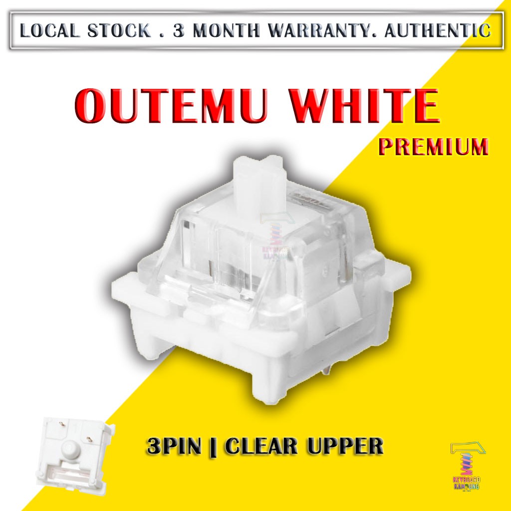 Outemu White Silent Linear Switch for Mechanical Keyboard CIY Sockets