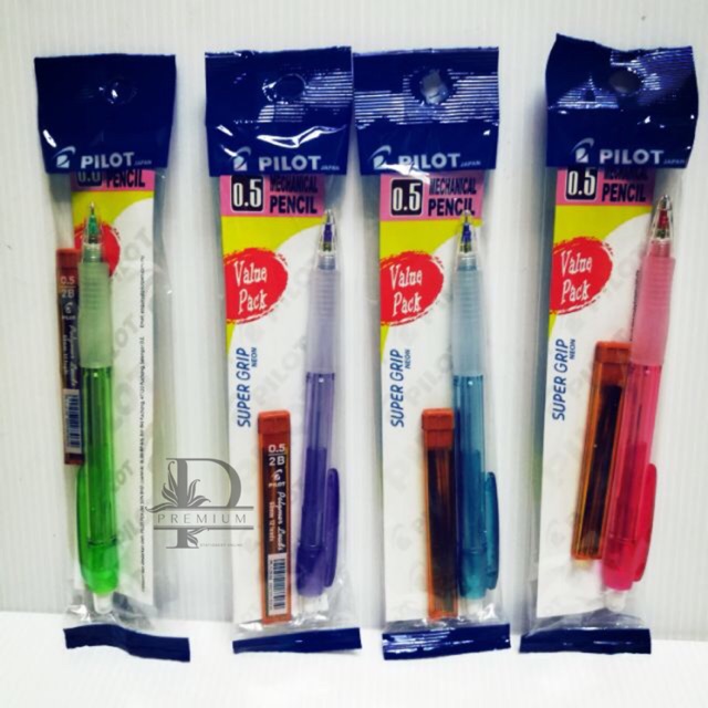 Pilot H185/H187 Supergrip Mechanical Pencil 0.5mm/0.7mm (Free Pencil