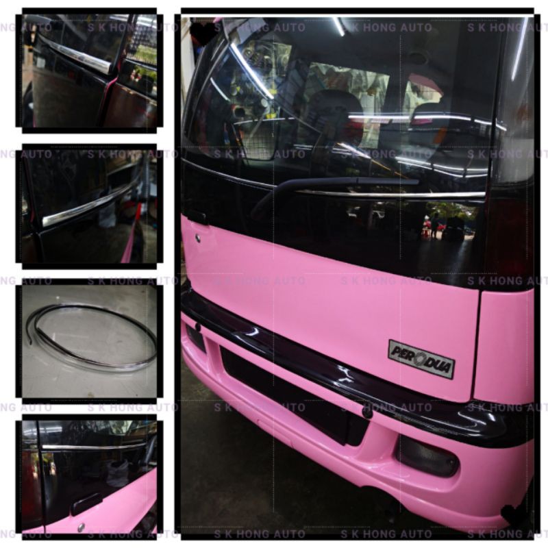 kenari rear boot chrome liner caver / rear bonet chrome lining cover ...