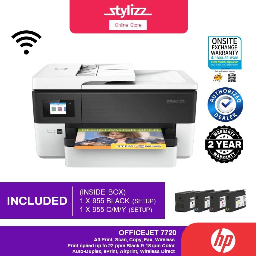 HP Officejet Pro 9720 | 7720 Wide Format All-In-One Printer Print A3 ...