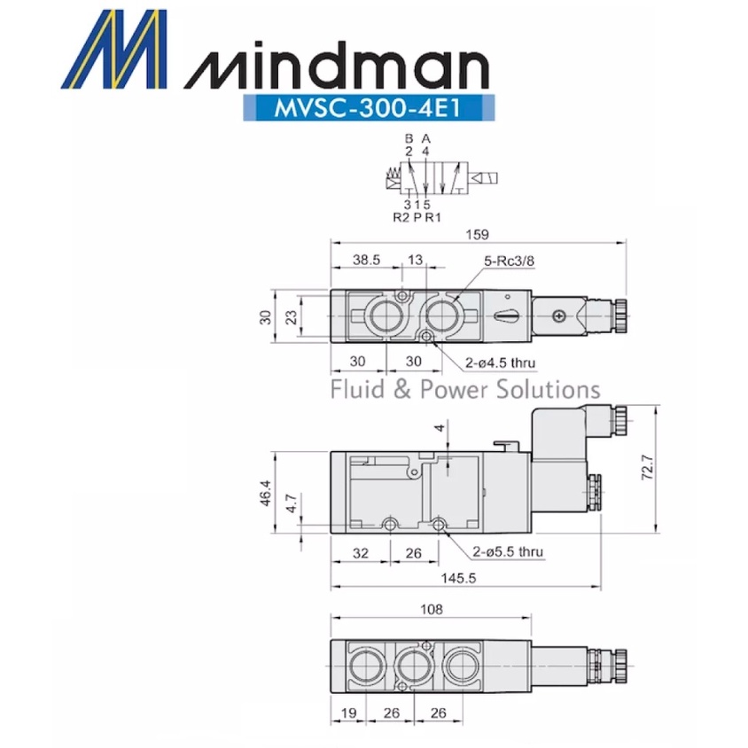 Mindman Solenoid Valve MVSC-300-4E1 AC220V | Shopee Malaysia