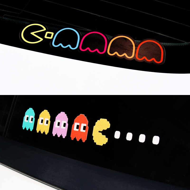 Car Sticker Pac Man Nintendo Game Cartoon Cute Lovely Funny Reflective ...