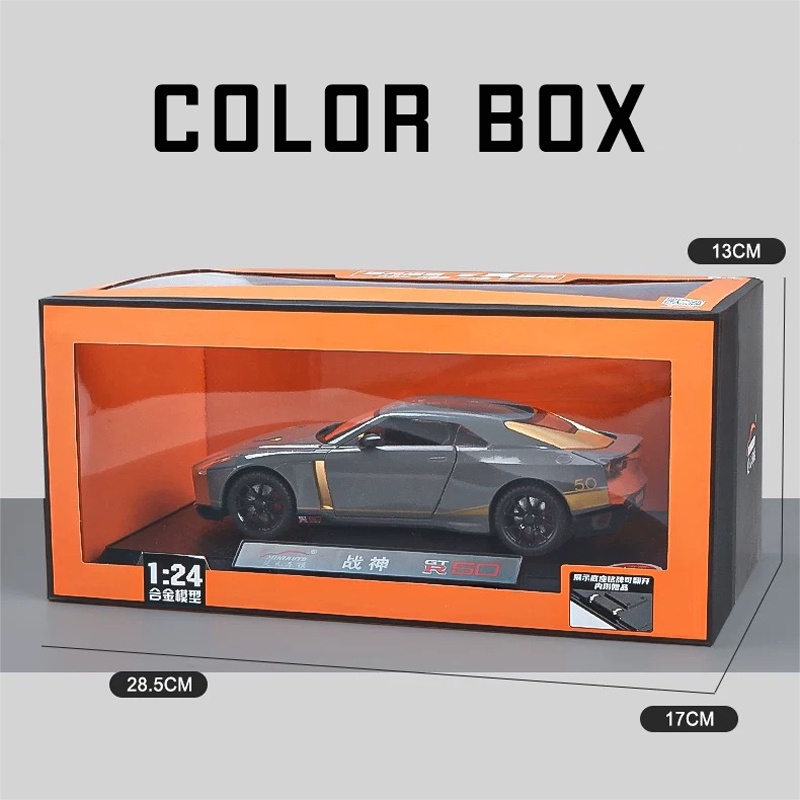 【RUM】1:24 Scale Nissan GT-R50 Alloy Car Model Light & Sound Effect ...
