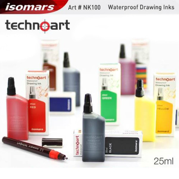 ISOMARS TechnoArt Drawing Pen ink (Water Proof ink) | Shopee Malaysia