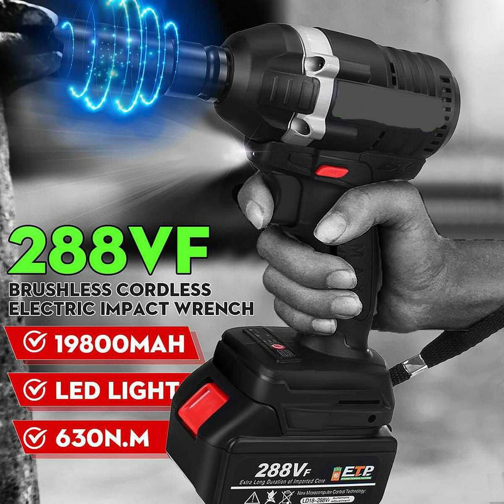 288VF 630N.m Cordless Electric Impact Wrench Cordless Brushless