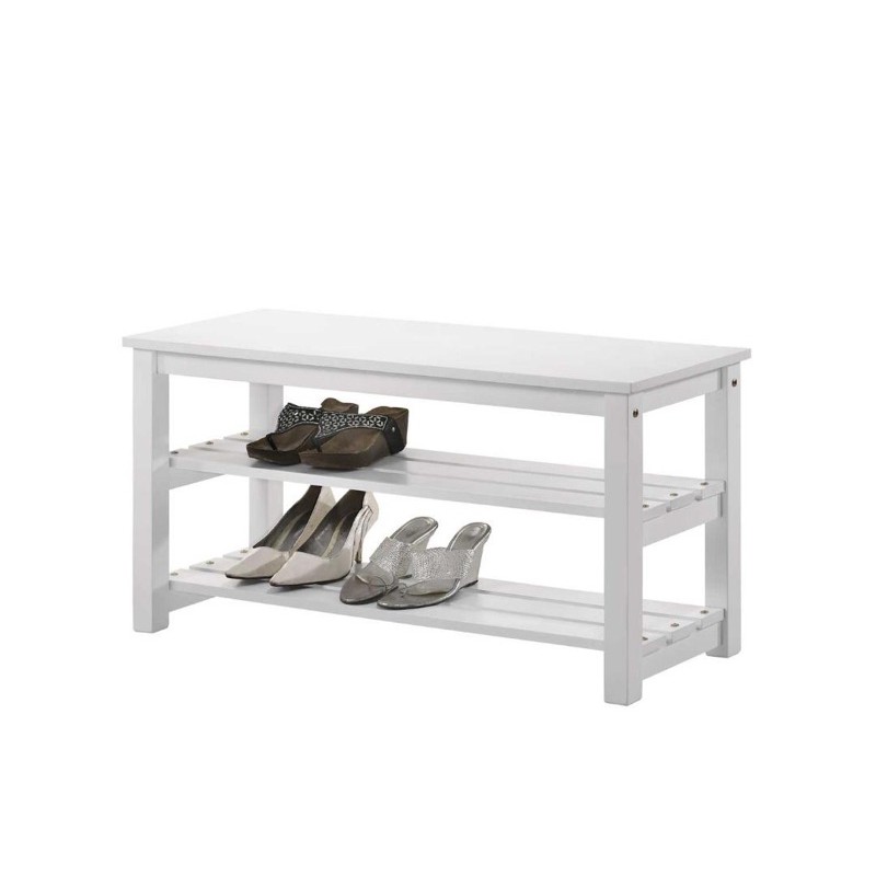 EWJ 4666 Shoe Bench 3 Seater Black & White 3 Tier Rak Kasut Shoes Rack ...