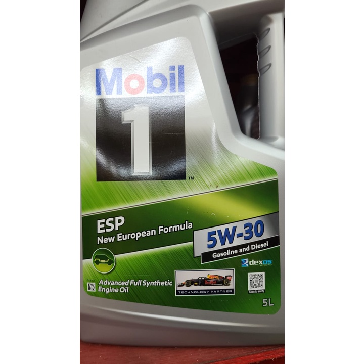 (NEW PACKING) MOBIL 1 ESP 5W30 SN C2/C3 Fully Synthetic Engine Oil (5L ...