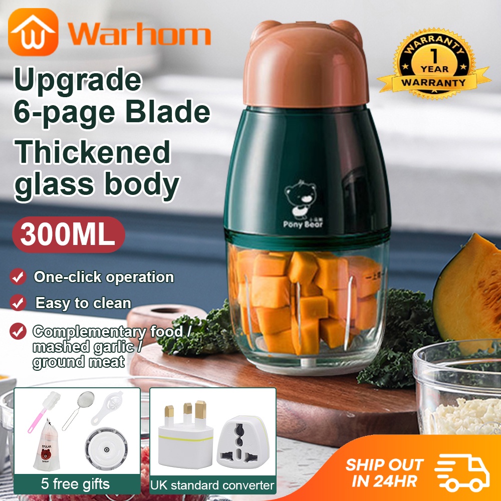 Warhom 300ML Mini Food Blender 100W Blender Electric Machine Wired Baby