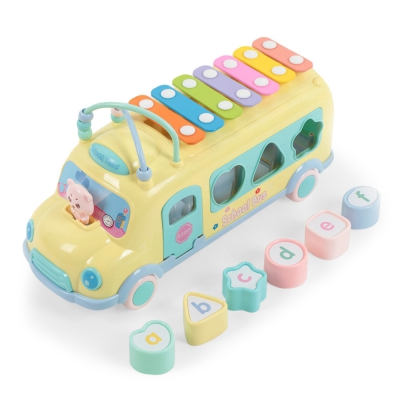 Baby Music Bus with Percussion Piano Matching Blocks (YELLOW) | Shopee ...