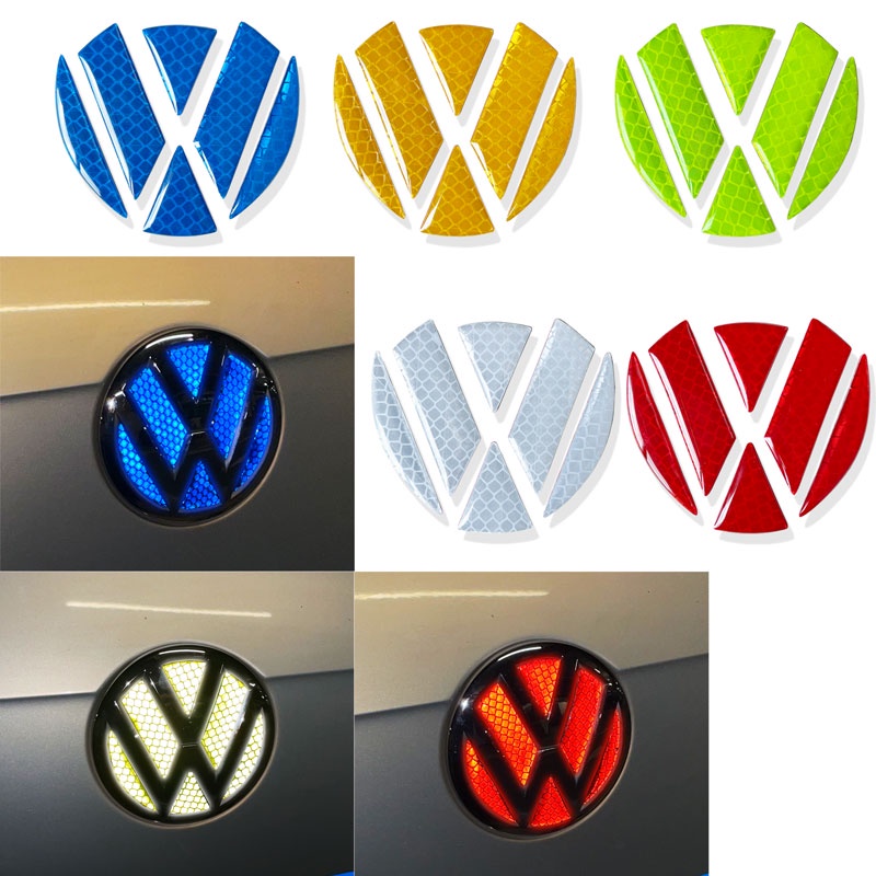 Bright Reflective Tape Stickers Car Styling Front Rear Badge Grooves ...