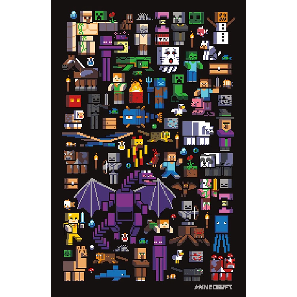 Minecraft - A3 Frame Or A3 Poster | Shopee Malaysia