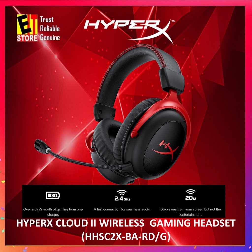 HYPERX CLOUD II WIRELESS GAMING HEADSET HHSC2X BA RD G RED