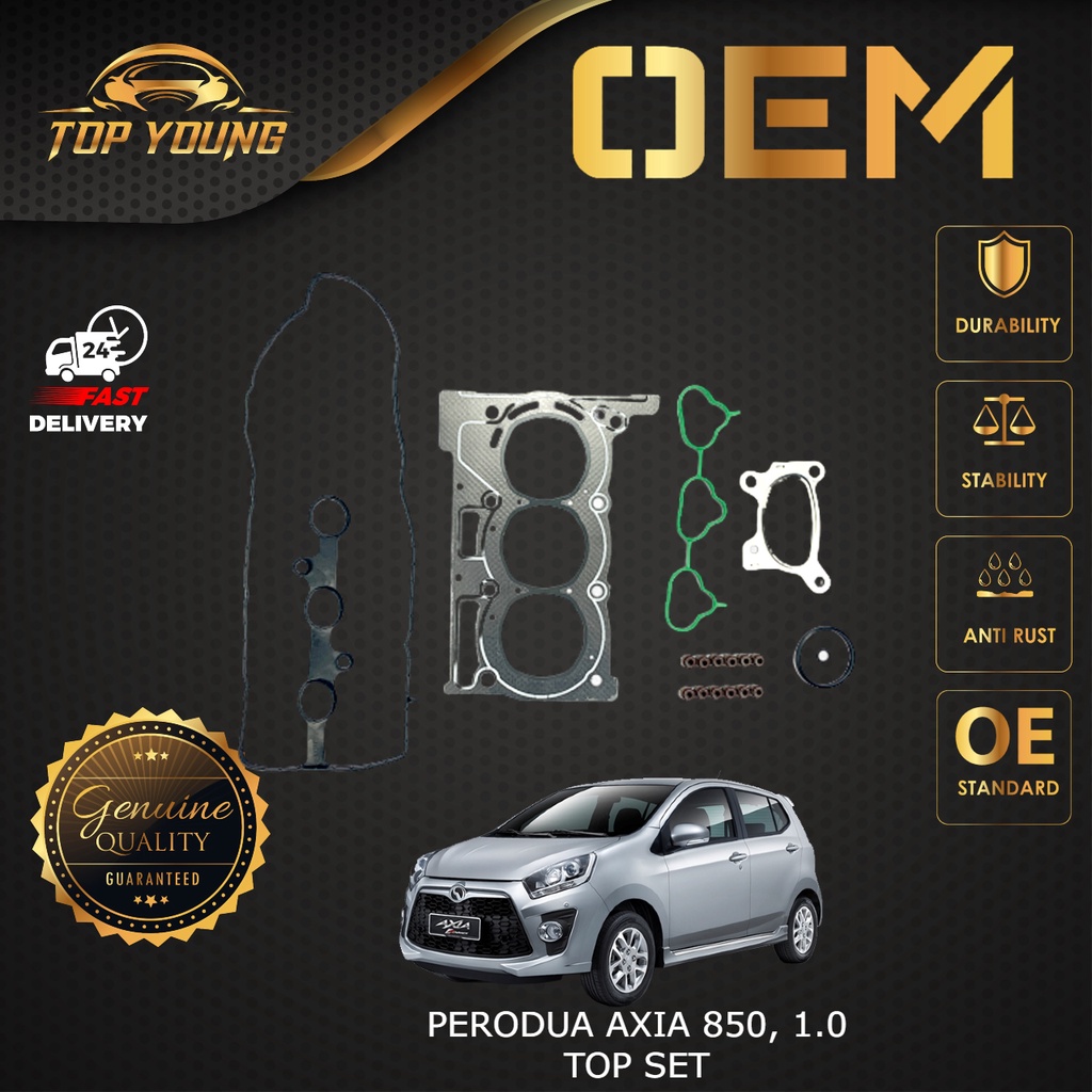 ENGINE TOP SET – PERODUA AXIA 850 , 1.0 ORIGINAL QUALITY TOP SET GASKET ...