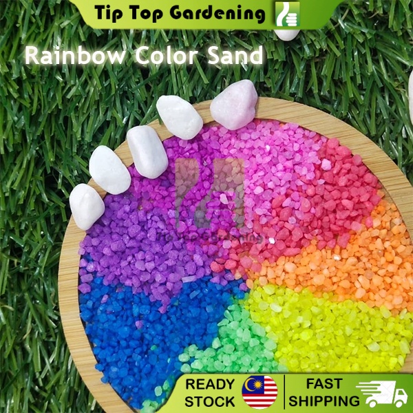 500g Rainbow Multi Color Sand Small Rock Stone For Gardening Nursery ...