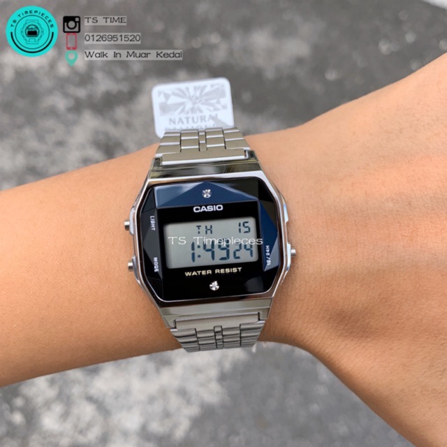 Casio Unisex Size Vintage Natural Diamonds Series A159WAD 1DF A159WAD 1D A159WAD 1 A 159WAD A159 A159WGED 1 Shopee Malaysia