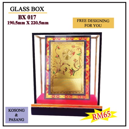GLASS COVER BOX WITH DESIGN STICKER | Shopee Malaysia