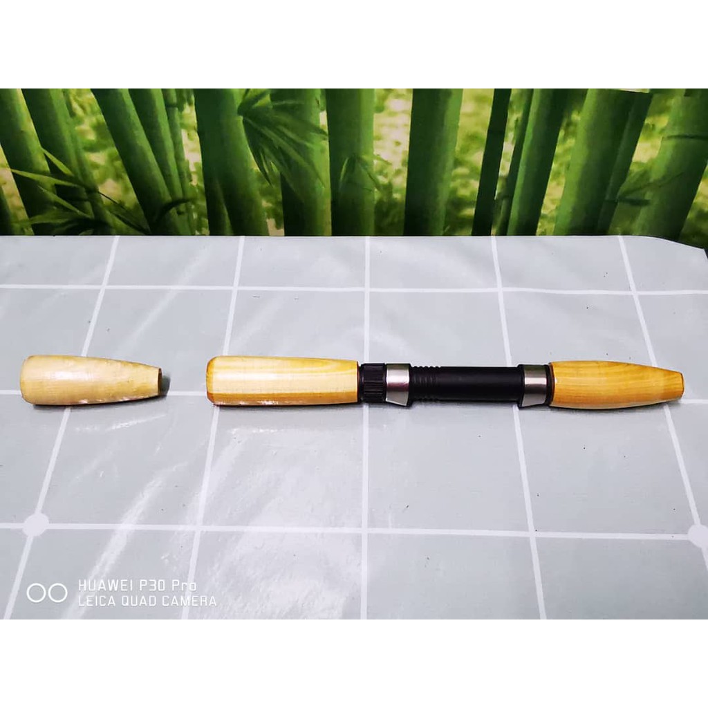 Handmade - Fishing Rod Wood Handle with Reel Seat for 16mm