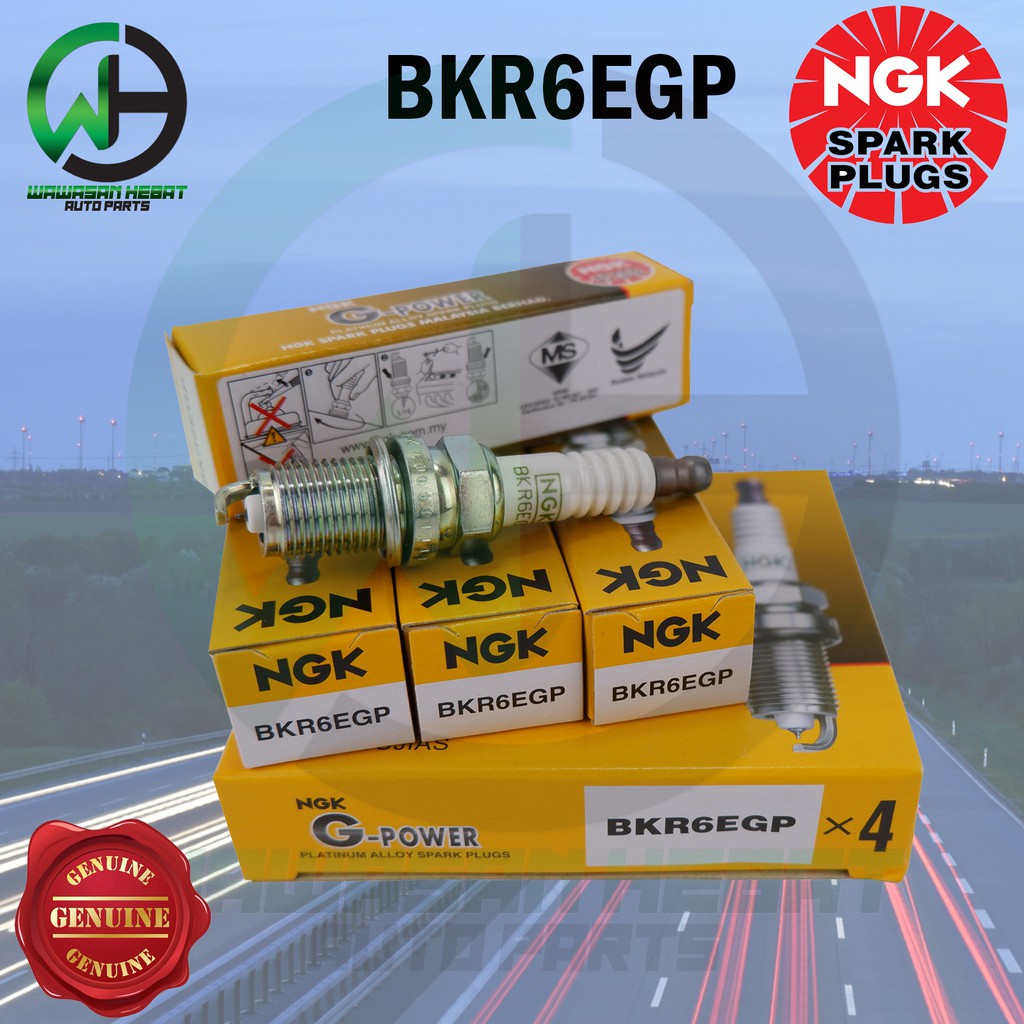 NGK GPOWER Spark Plug BKR6EGP For Proton Wira , Waja , Kia Spectra