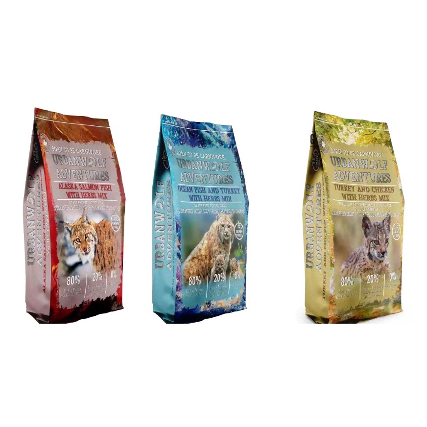 Urbanwolf Adventures Grain Free Cat Food 10KG /6 8KG makanan kucing