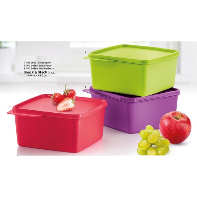 Tupperware Snack & Stack (4) 1.2L