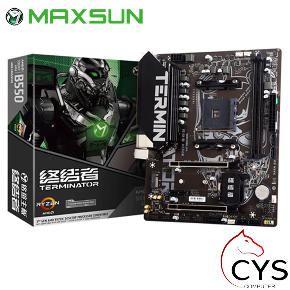 MAXSUN B550M TERMINATOR MICRO ATX MOTHERBOARD | Shopee Malaysia
