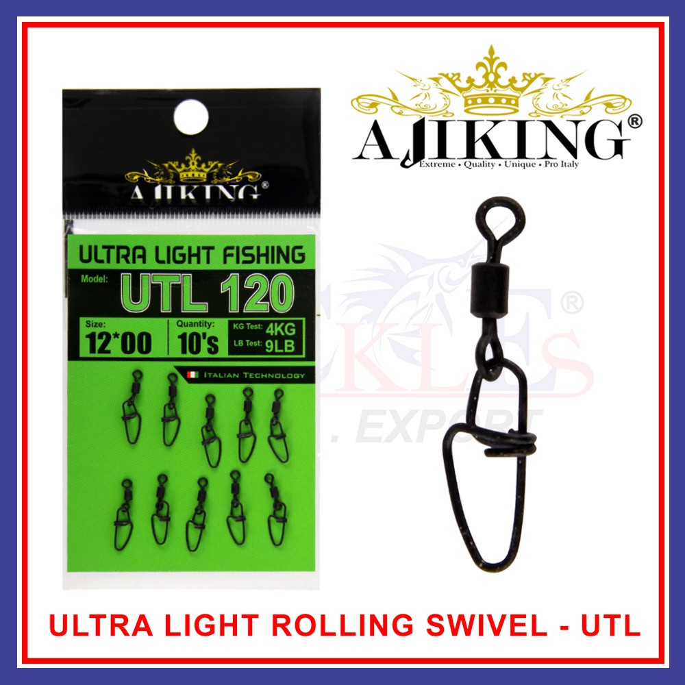 Fishing Swivel Ajiking Ultra Light Rolling Swivel UTL (7LB-9LB)