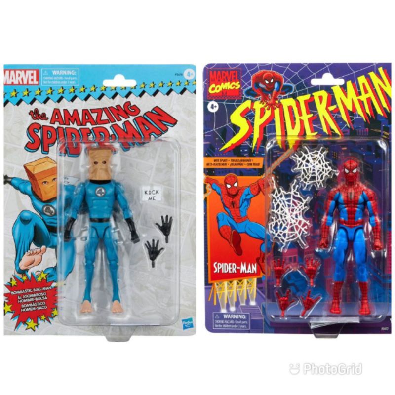 Marvel Legends Retro Spider-Man & Bag-man Spider-Man (Set of 2