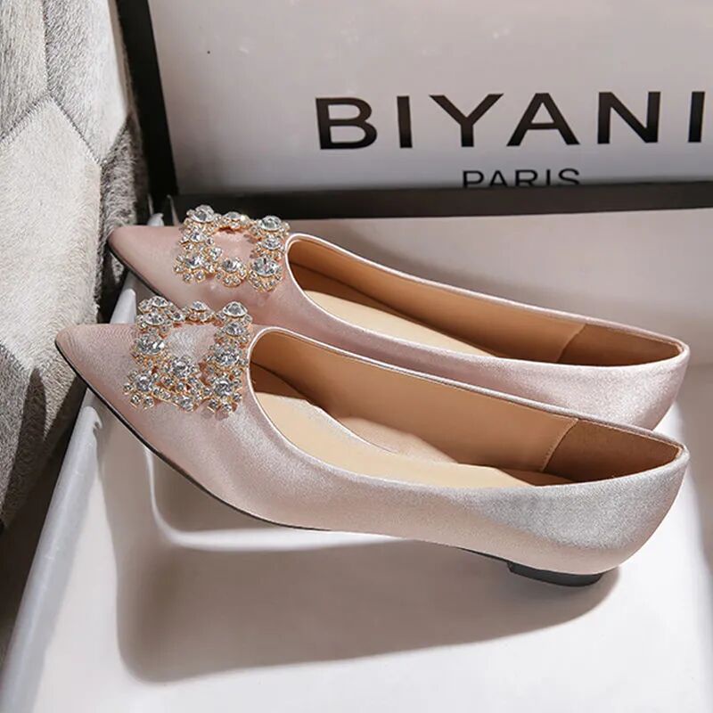 Flat wedding shoes online with bling