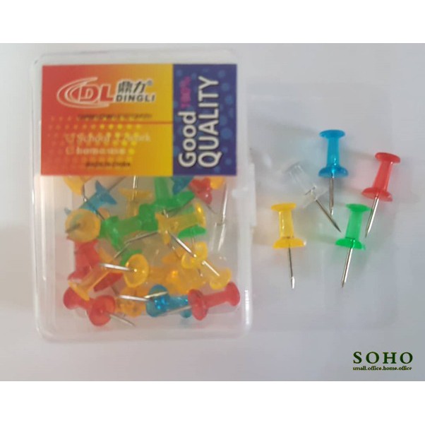 Push Pin with mixed color ( small box) | Shopee Malaysia