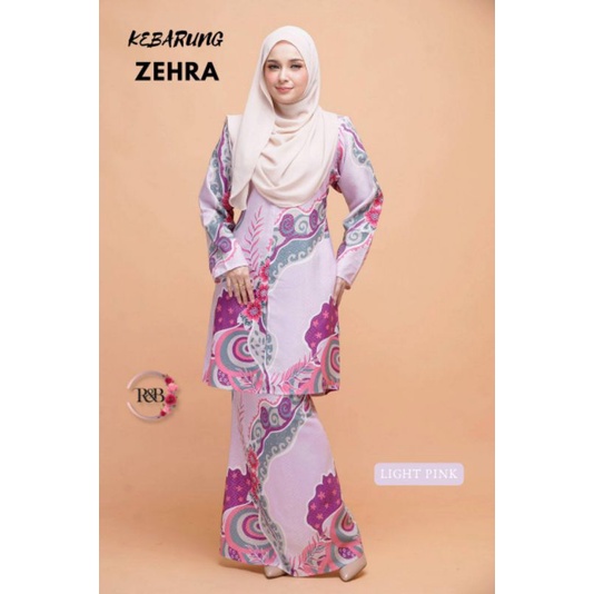 Plus Size Baju Kurung Moden Kebarung Batik Zehra Shopee Malaysia