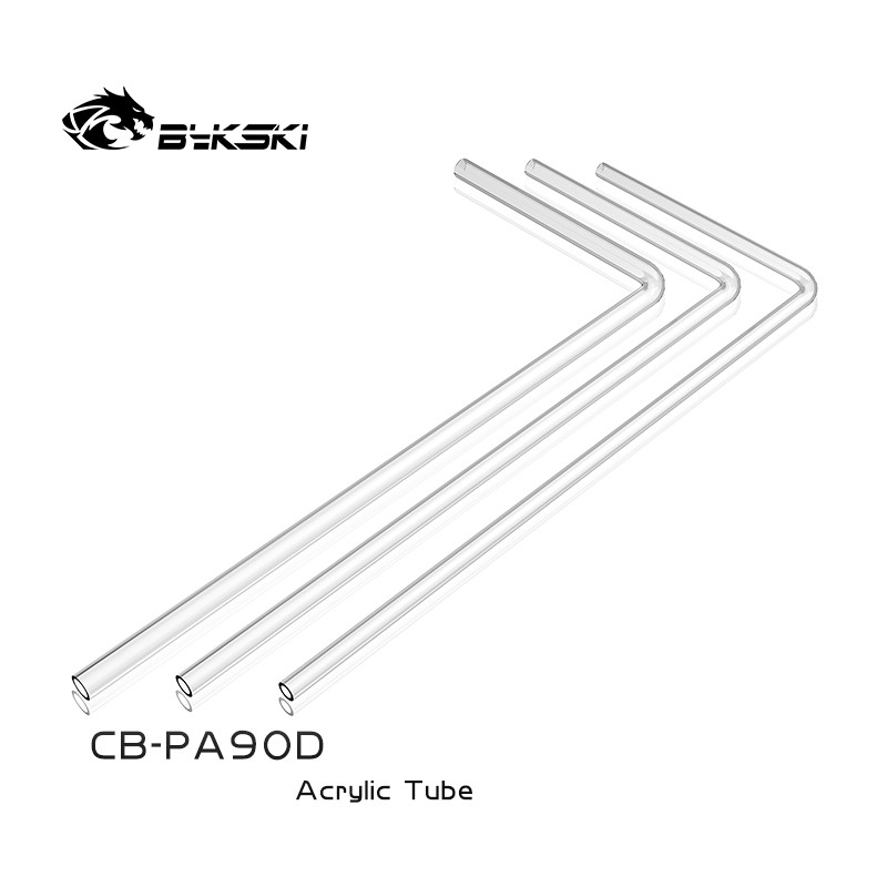 Bykski CBPA90D PreBent Rigid Tubing PMMA 12mm ID x 14mm OD
