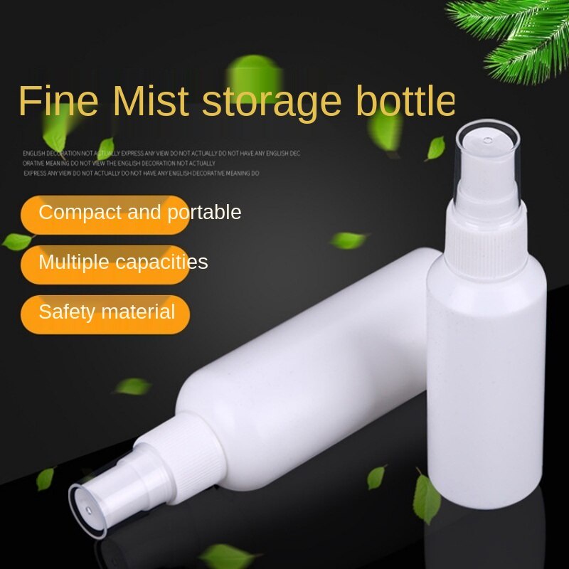 YNI 10-100ml spray bottle HDPE white plastic spray bottle alcoholic ...