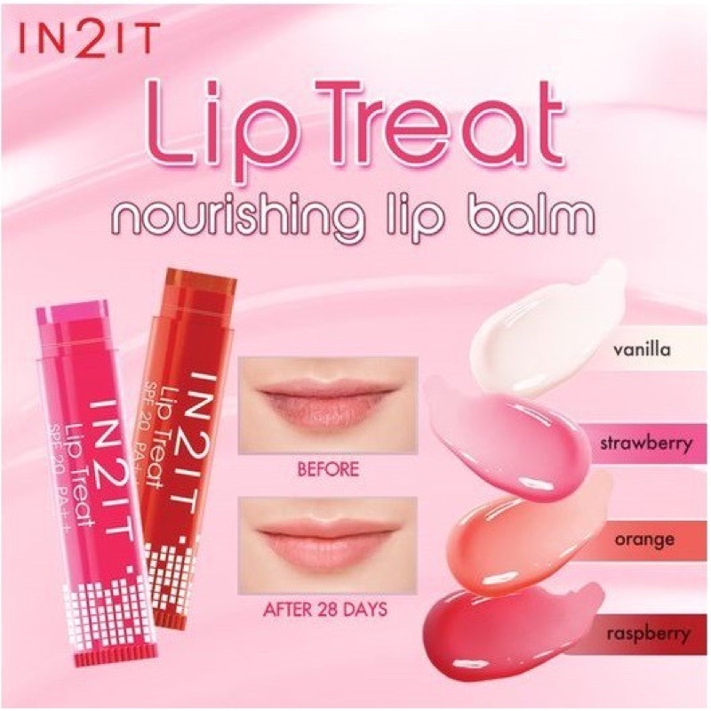 IN2IT Lip Treat Nourishing Lip balm orange strawberry raspberry Exp2026
