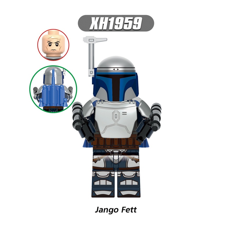 Star Wars Minifigures Boba Fett Din Djarin Jango Fett Moff Gideon Cara